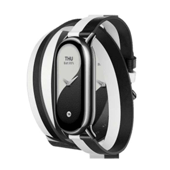 Xiaomi Smart Band 8 Double Wrap Strap - Black and white